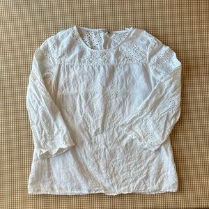 Francesca Bettini Linen cotton eyelet shirt top. Women’s Small. Made in Italy